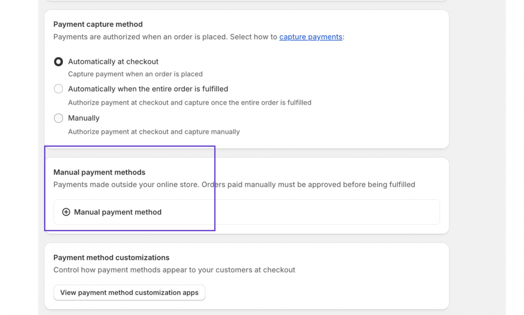Purchase orders in Shopify activation steps